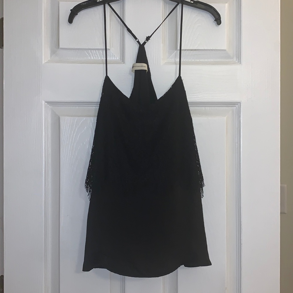 Silk Lace Black Tank